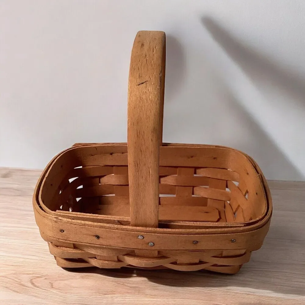 1996 Longaberger Small Handwoven Basket American Cancer Society